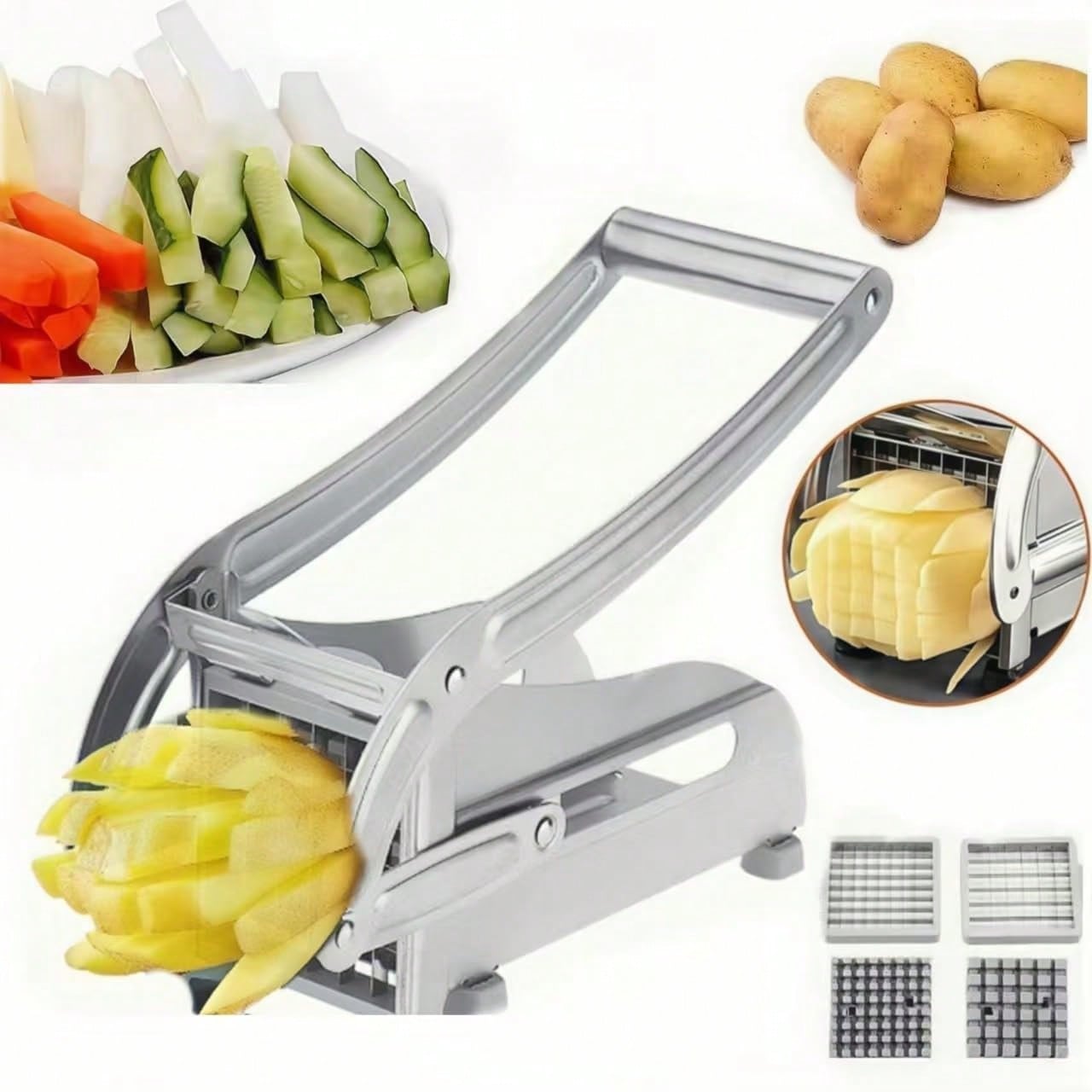 Potato Masher Ricer - Pemotong Kentang Goreng Manual Stainless Steel