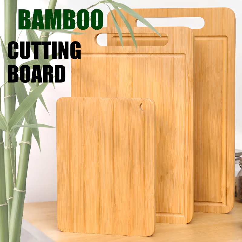 Bamboo Cutting Board - Papan Pemotong Kayu Dapur untuk Daging,