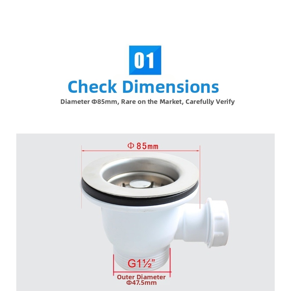Stainless Steel Strainer - Saringan Saluran Pembuangan Dapur Baja Tahan