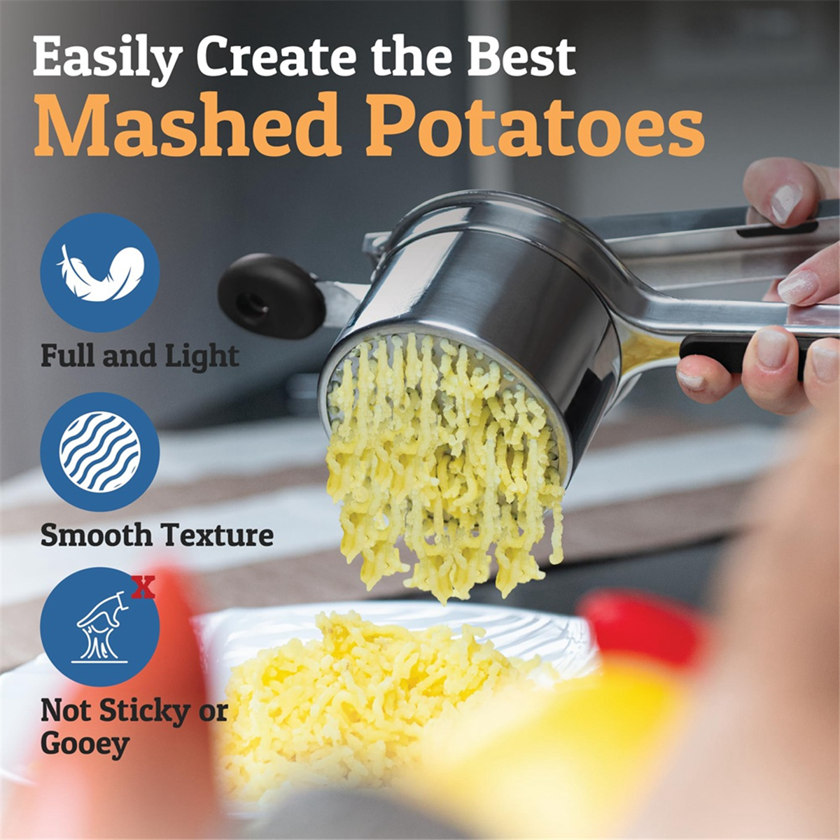 Potato Masher Ricer - Alat Penghancur Kentang A25I, Penghancur dan