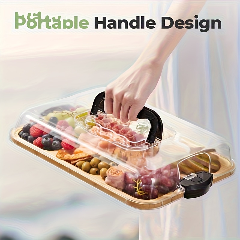 Bamboo Cutting Board - Talenan Bambu dengan Tutup, Pembagi Dapur