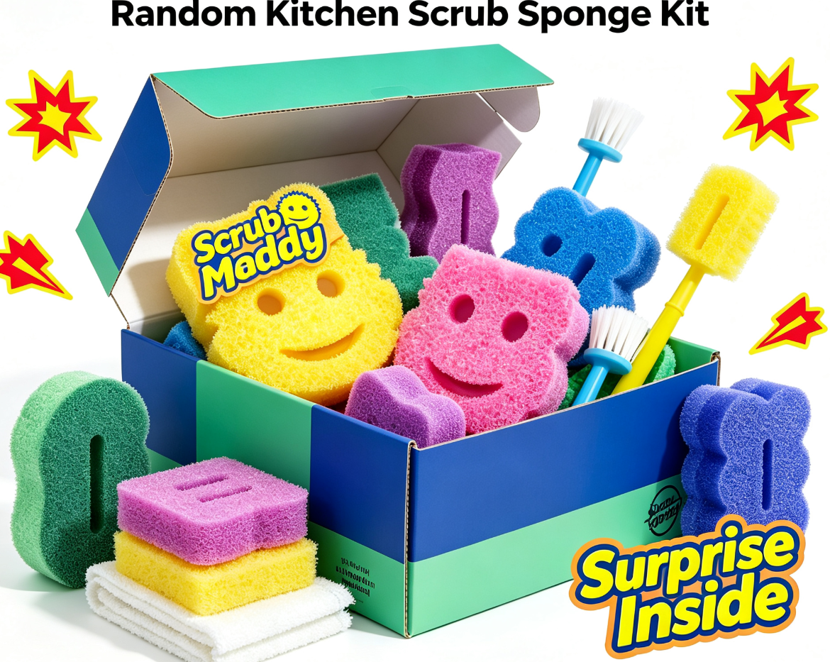 Kitchen Gadgets For The Blind - Kotak Misteri Spons Cuci Piring Acak