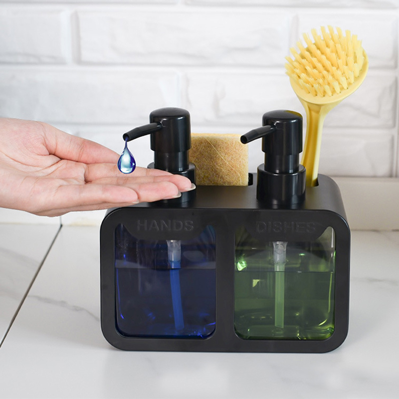 Kitchen Gadgets Dispenser Brush Holder - Set Dispenser Sabun Tangan dan Sabun