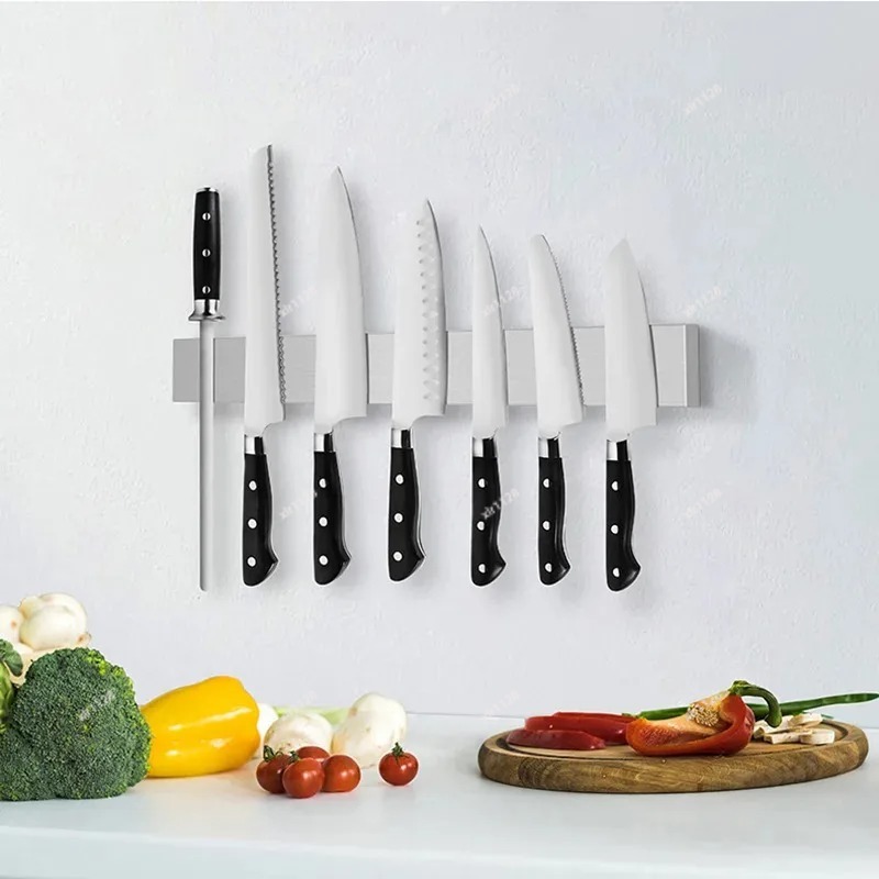 Magnetic Knife Strip - Rak Pisau Magnetik Dinding Bahan Stainless