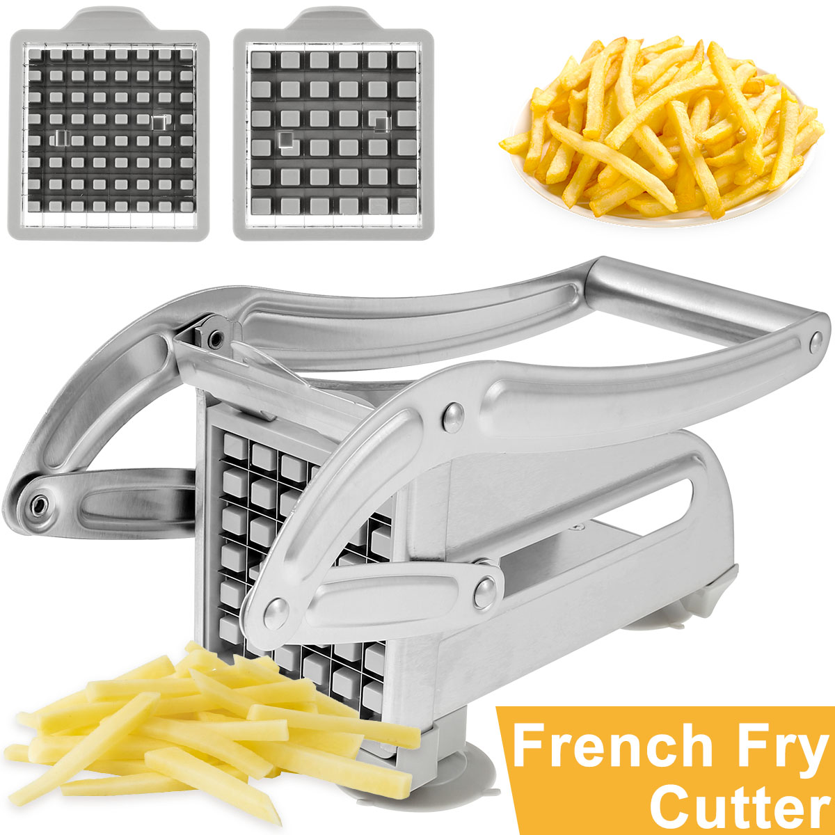 Potato Masher Ricer - Alat dapur pemotong kentang goreng, baja
