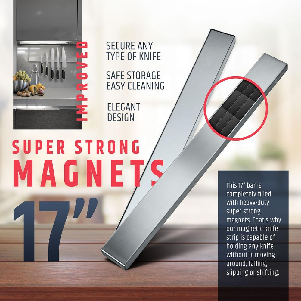 LMETJMA Profesional Pisau Magn - Magnetic Knife Strip ulasan dan harga