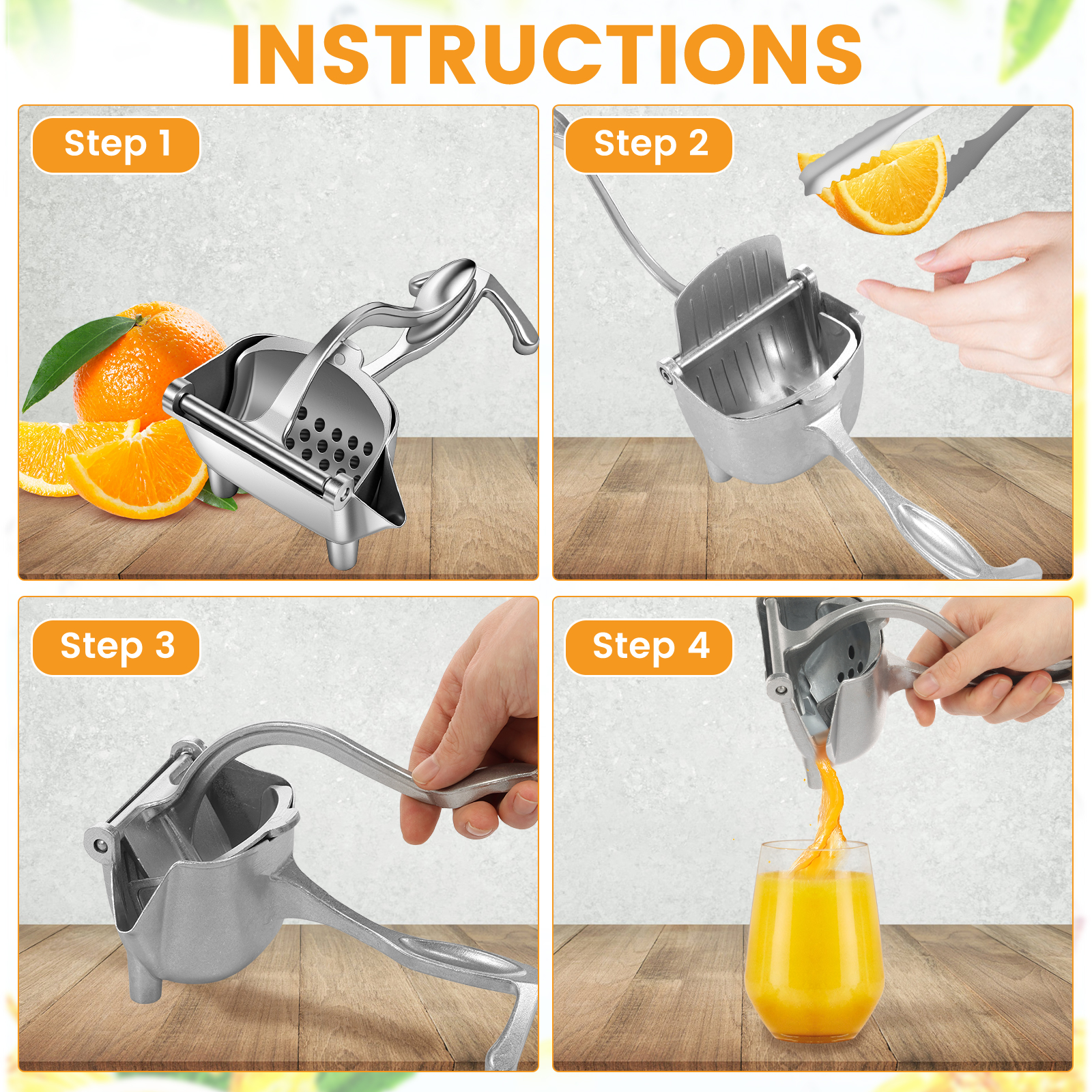 4/2 Buah Pemeras Lemon Manual  - Citrus Lemon Squeezer ulasan dan harga