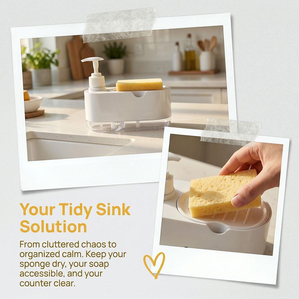 Dispenser Sabun Cuci Piring Ot - Kitchen Gadgets Dispenser Brush Holder ulasan dan harga