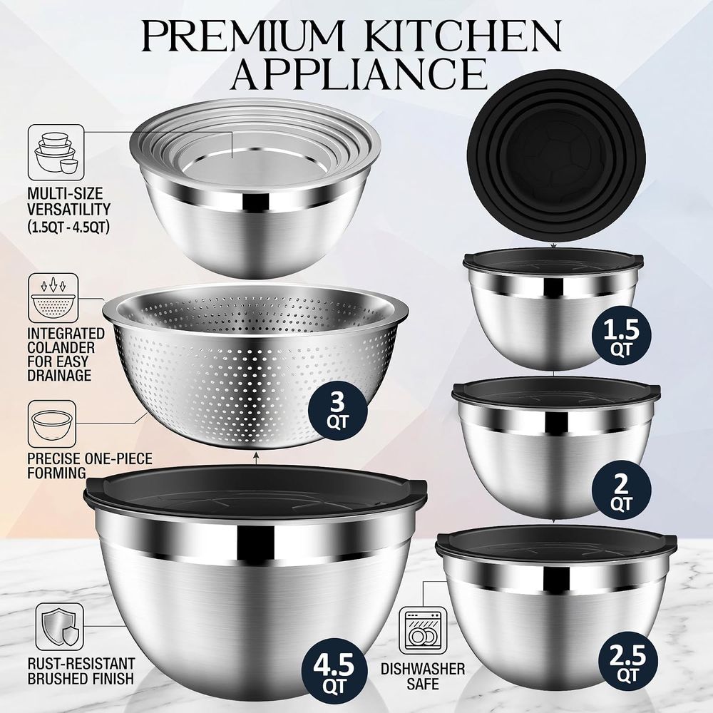 Set Mangkuk Pencampur dengan T - Stainless Steel Strainer ulasan dan harga