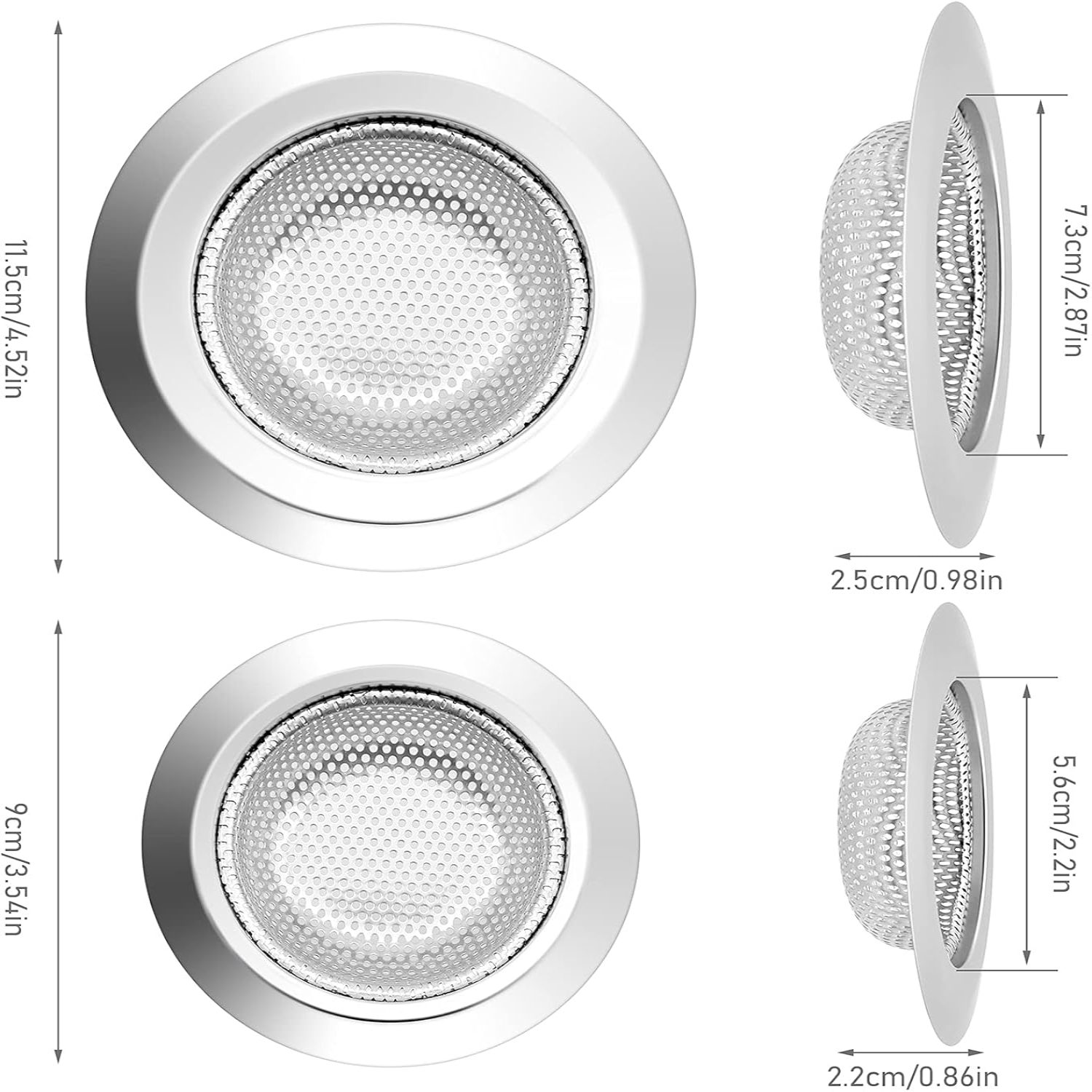 2 Buah Saringan Saluran Wastaf - Stainless Steel Strainer ulasan dan harga