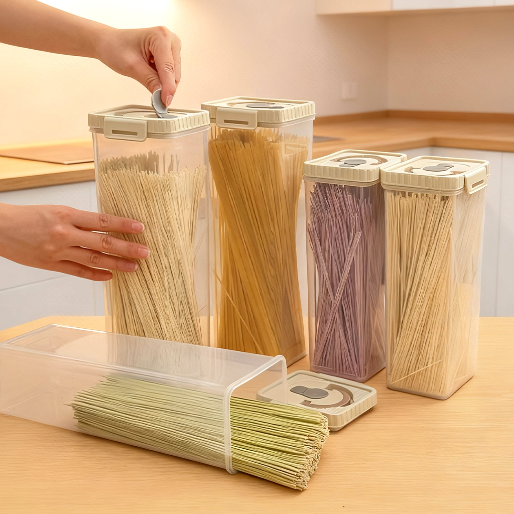 Kotak Penyimpanan Mie Tertutup - Kitchen Gadgets Storage ulasan dan harga