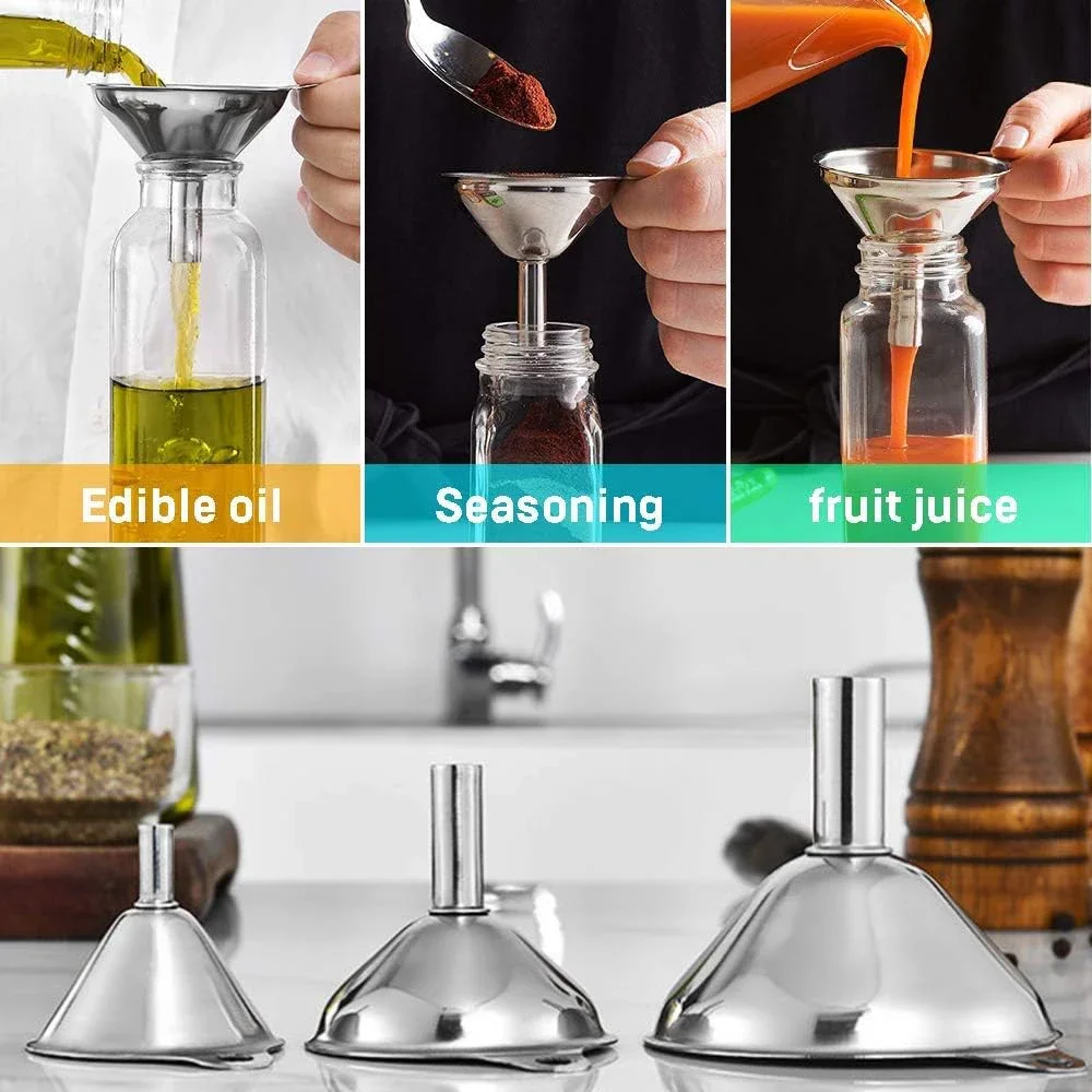 3 buah Set corong dapur baja t - Kitchen Gadgets Worth Buying ulasan dan harga