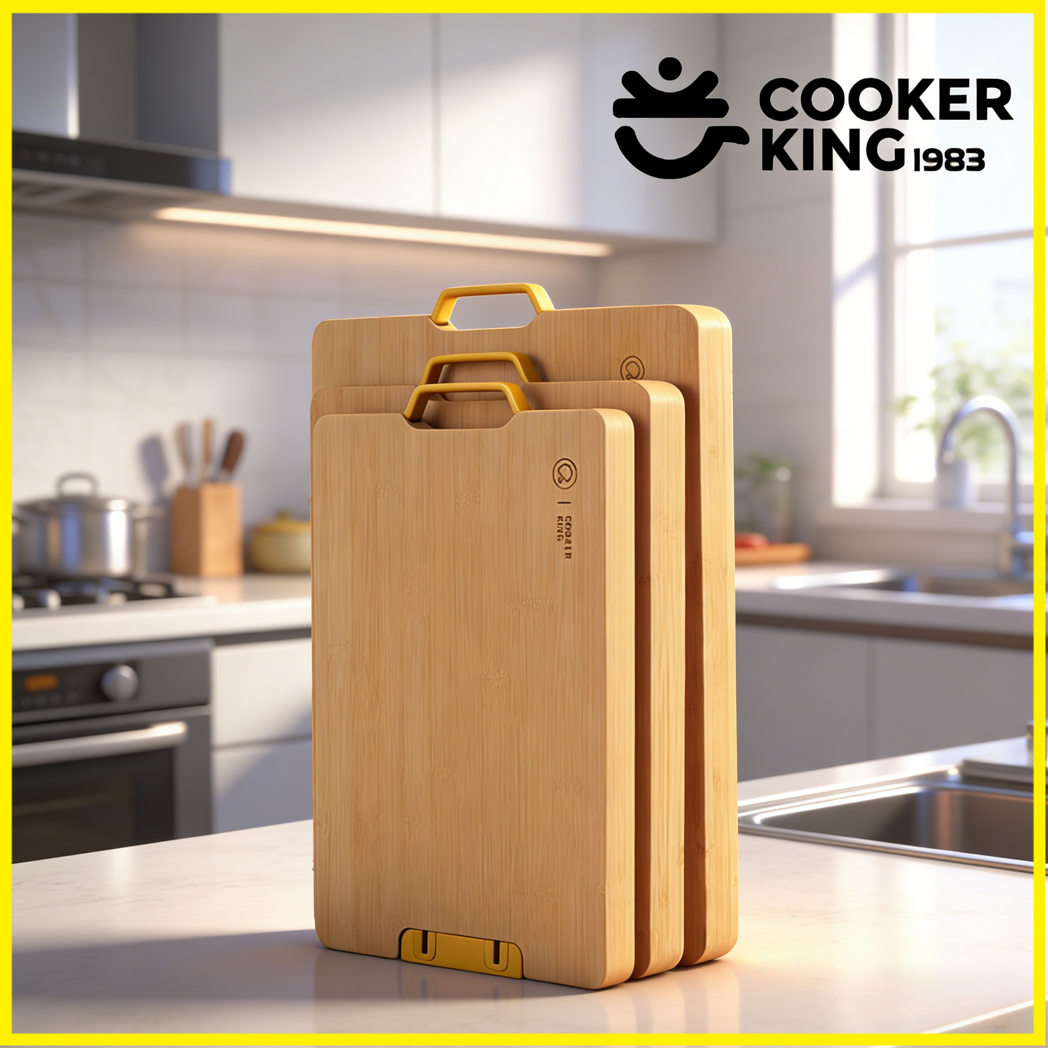 Talenan COOKER KING 3 Ukuran,  - Bamboo Cutting Board ulasan dan harga
