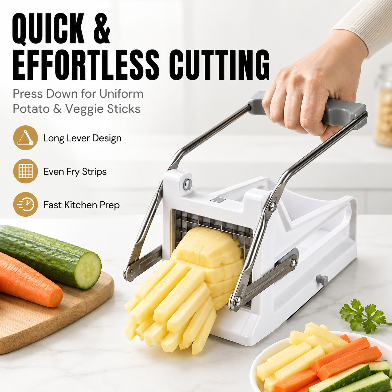 Pemotong Kentang Goreng Stainl - Potato Masher Ricer ulasan dan harga