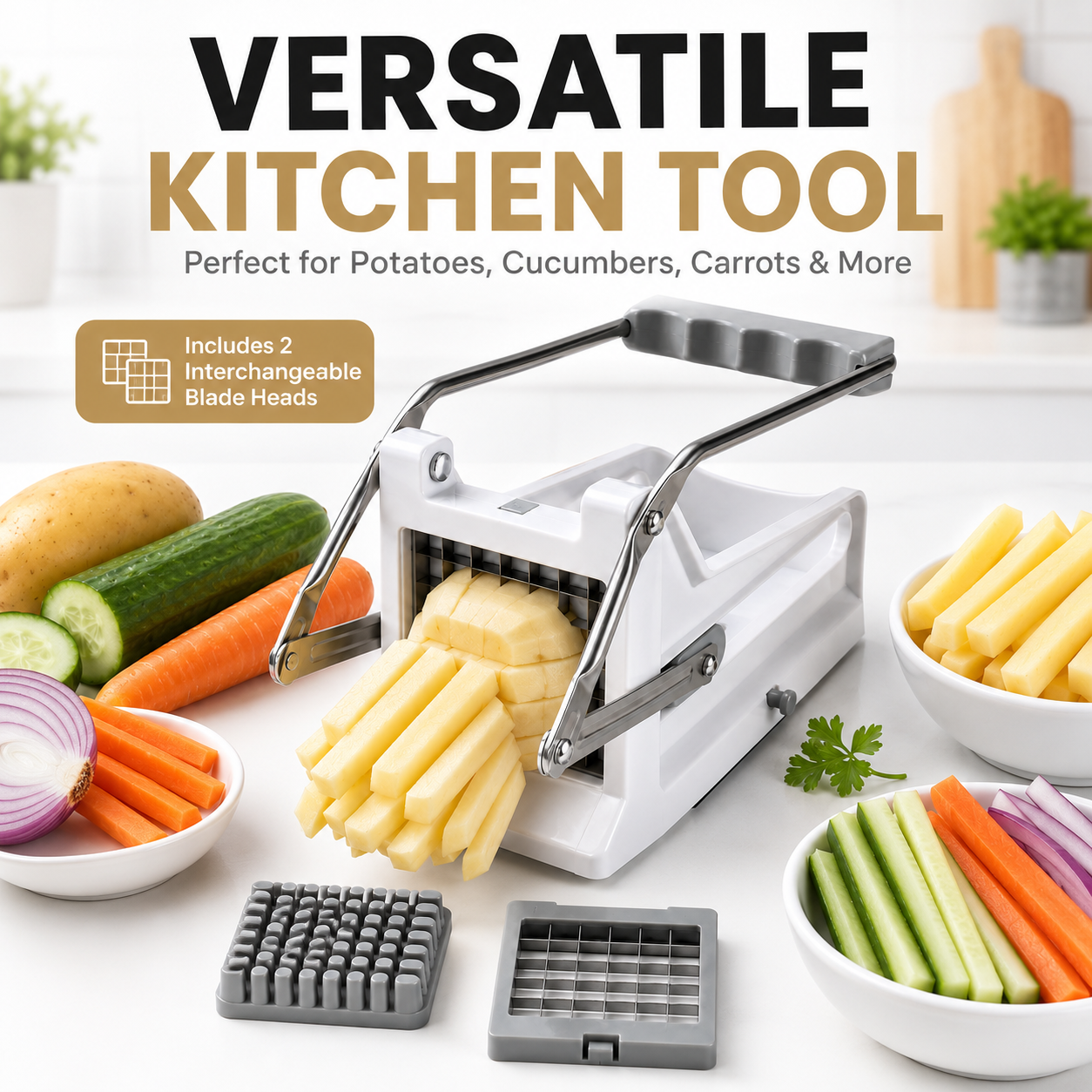 Pemotong Kentang Goreng Stainl - Potato Masher Ricer ulasan dan harga
