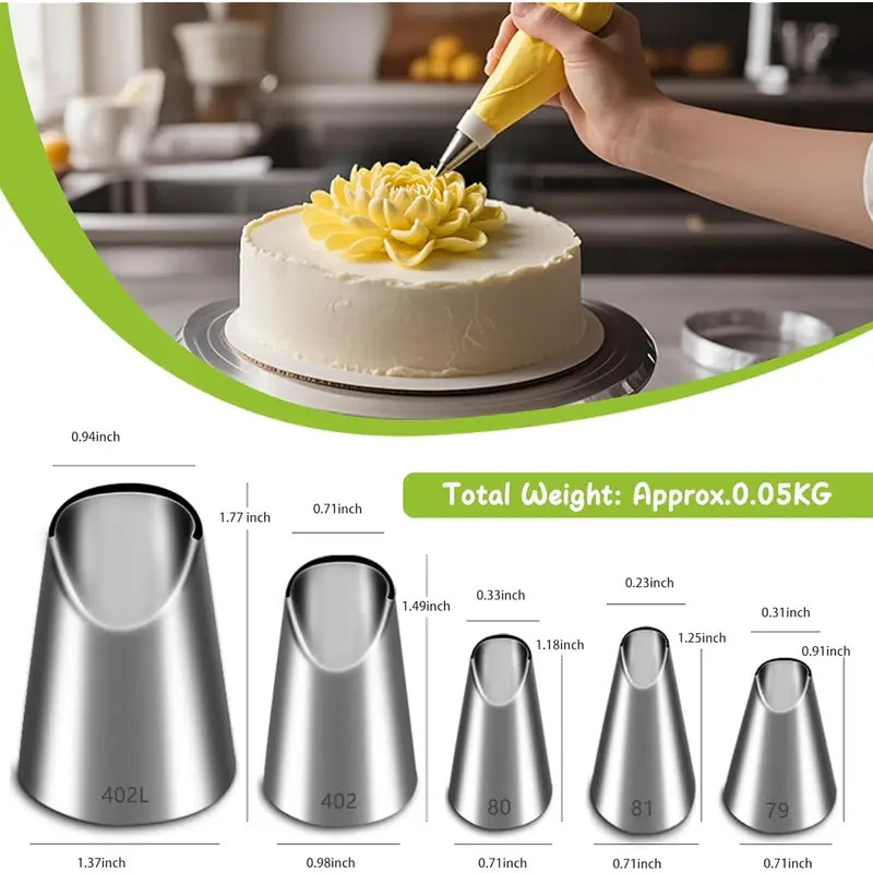 5 Buah Set Nozel Pipa Baja Tah - Kitchen Gadgets Worth Buying ulasan dan harga