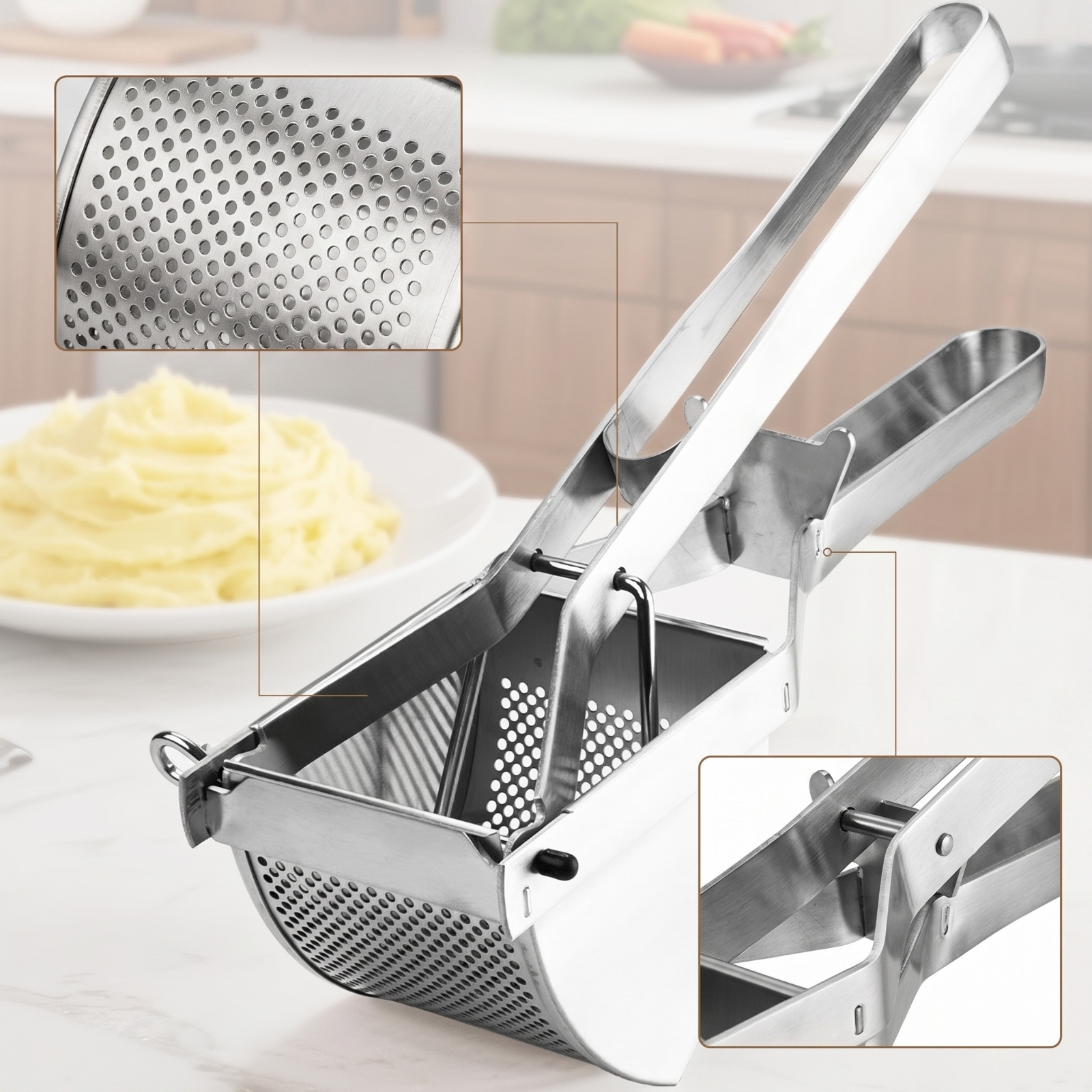 Alat Penghancur Kentang Stainl - Potato Masher Ricer ulasan dan harga