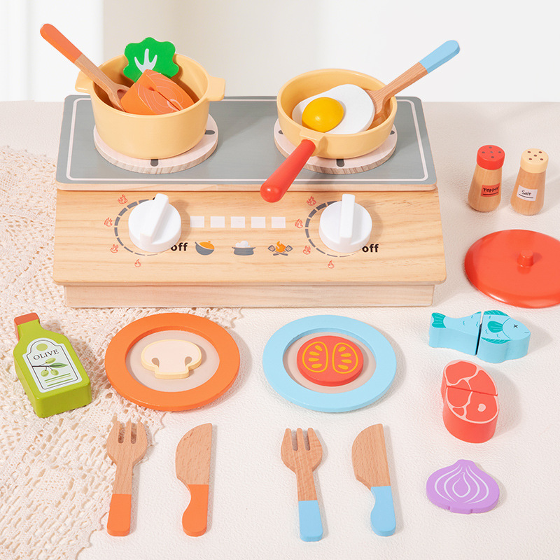 Set Dapur-dapuran Kayu Edukasi - Kitchen Gadgets For Kids ulasan dan harga