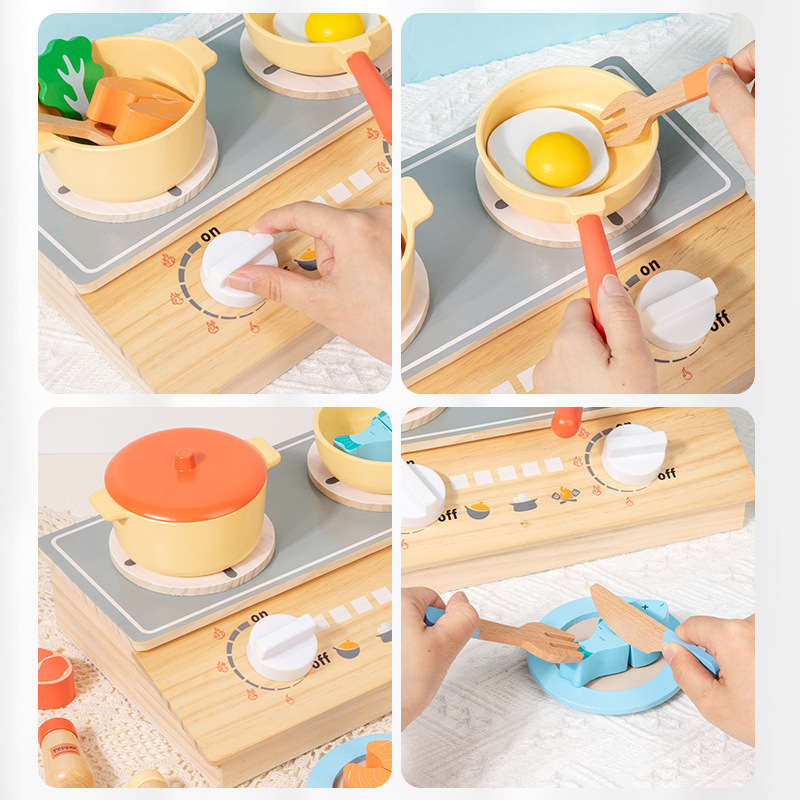 Set Dapur-dapuran Kayu Edukasi - Kitchen Gadgets For Kids ulasan dan harga