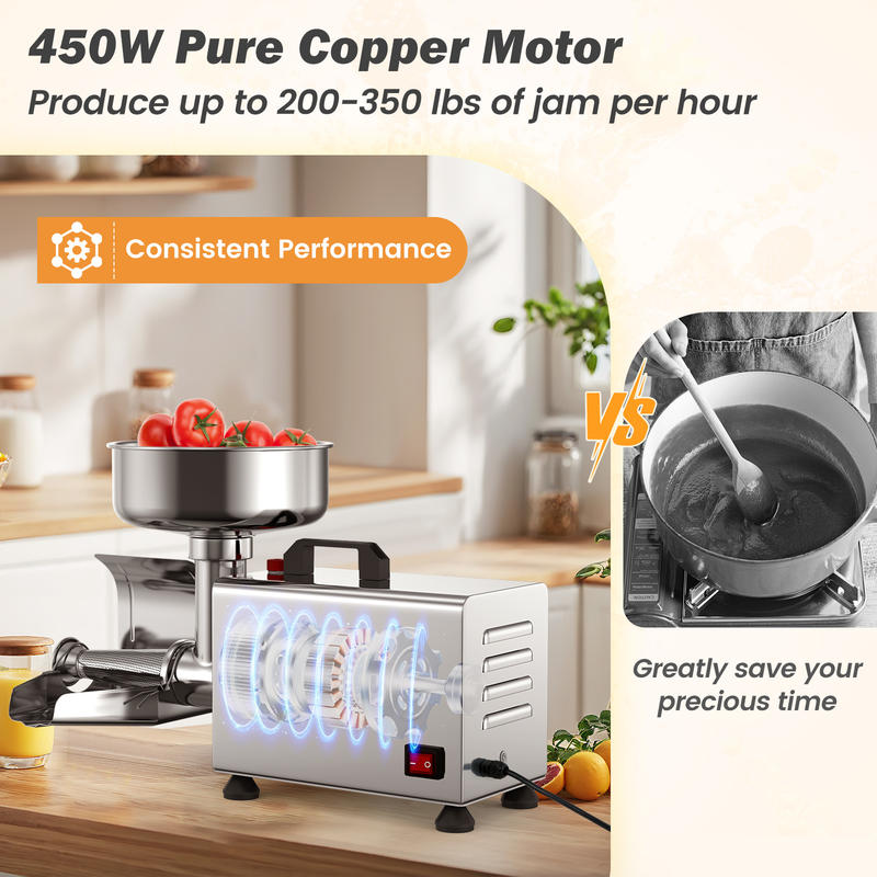 Penghalus Tomat Listrik 450W K - Stainless Steel Strainer ulasan dan harga