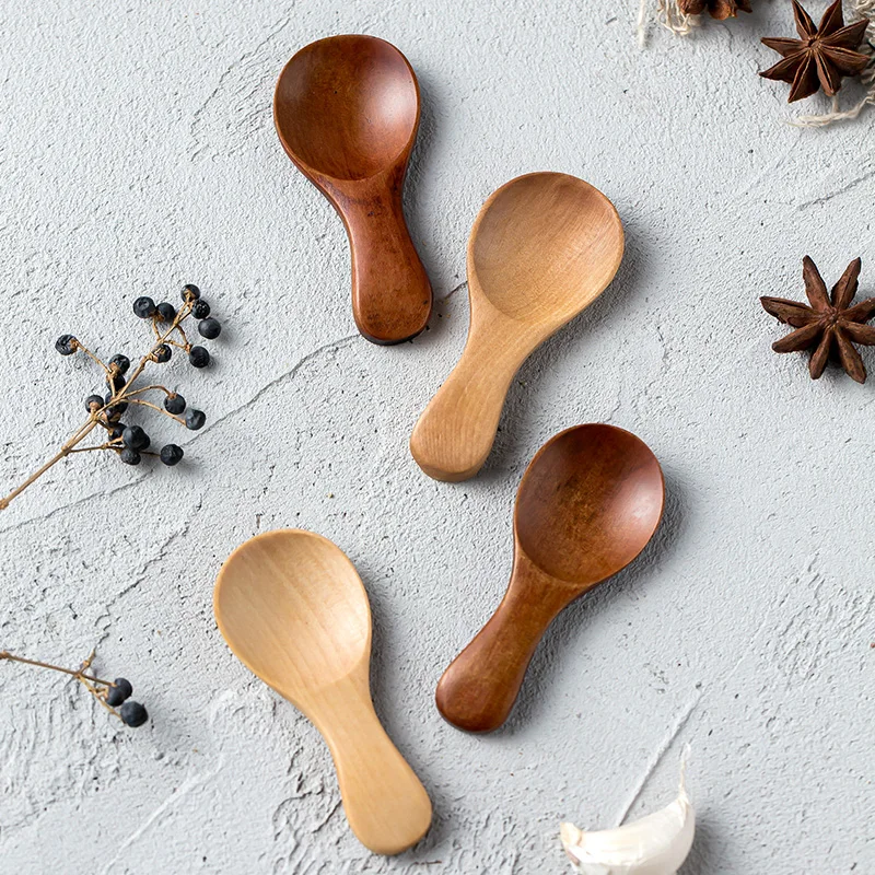 4 Buah Sendok Kayu Mini Sendok - Kitchen Gadgets For Kids ulasan dan harga