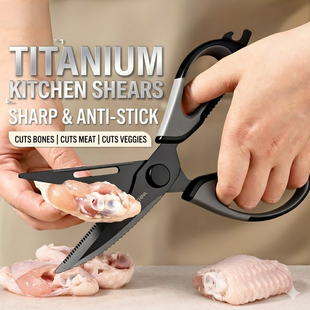Gunting Dapur Titanium Gunting - Kitchen Gadgets Worth Buying ulasan dan harga