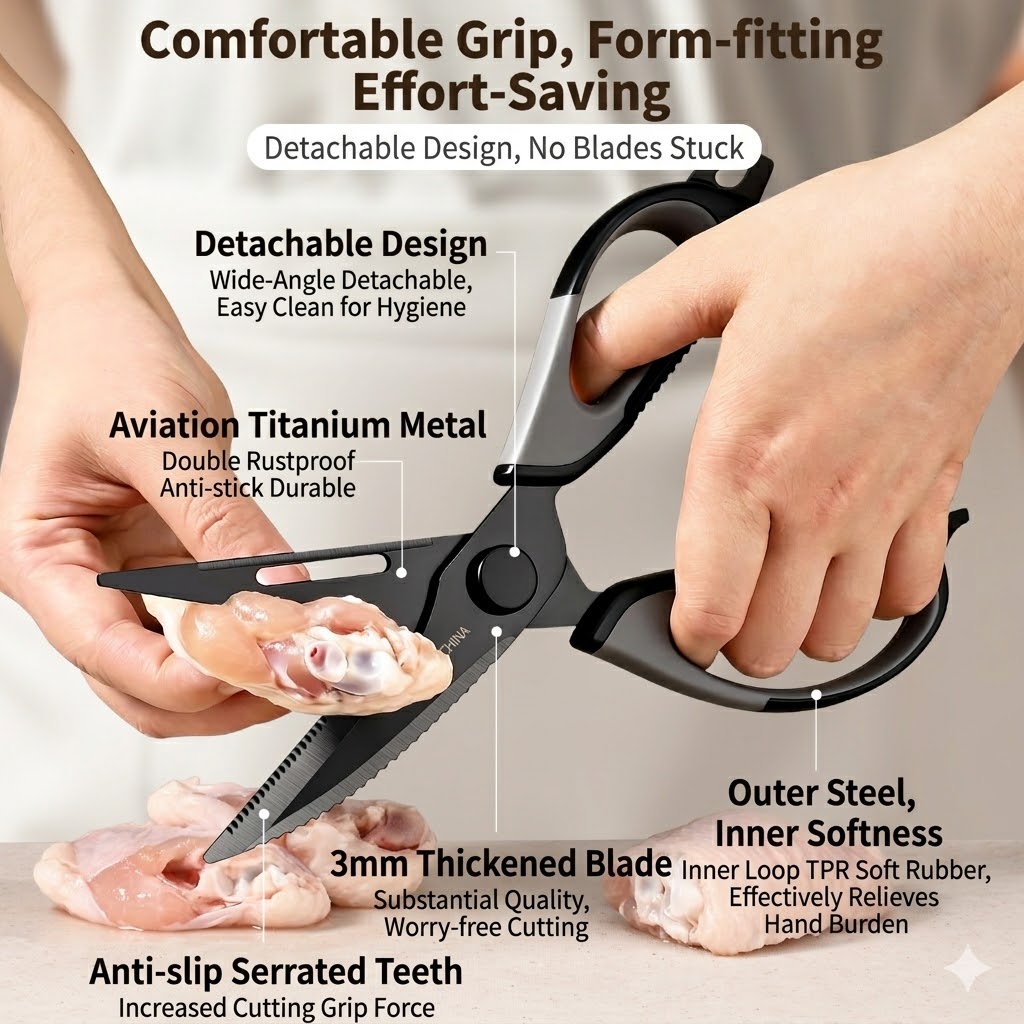 Gunting Dapur Titanium Gunting - Kitchen Gadgets Worth Buying ulasan dan harga