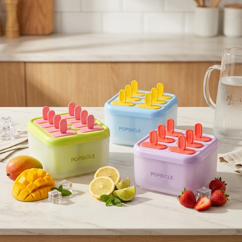 Cetakan Es Loli Plastik 8 Kota - Kitchen Gadgets For Kids ulasan dan harga