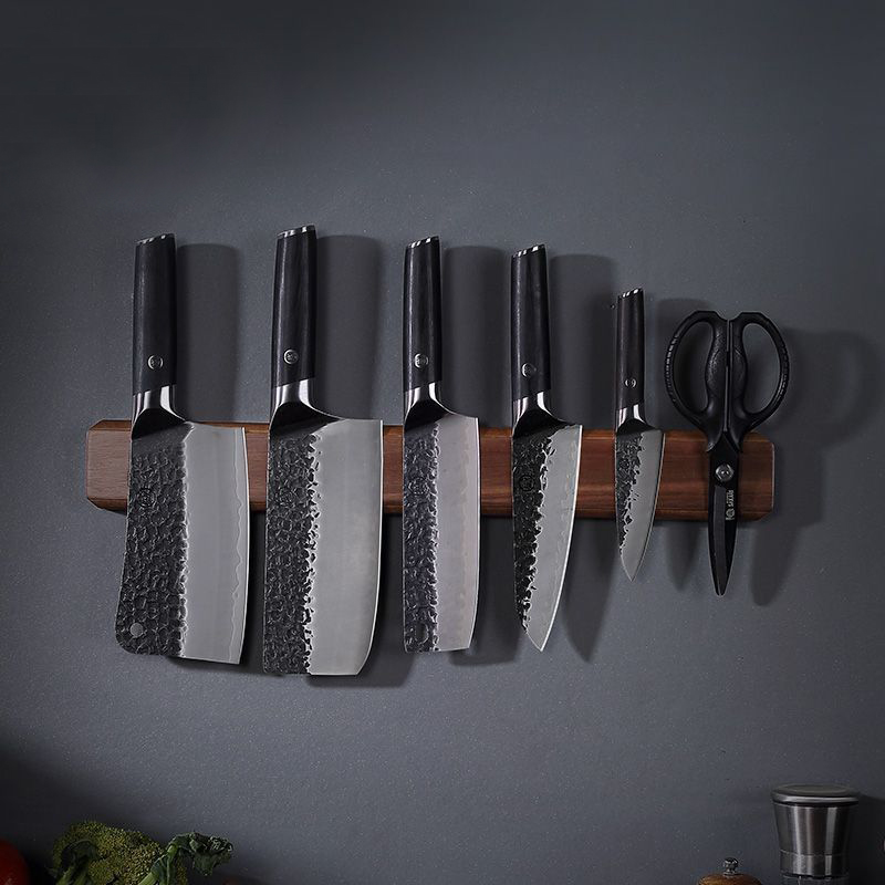 Tempat Pisau Magnetik Kayu Aka - Magnetic Knife Strip ulasan dan harga