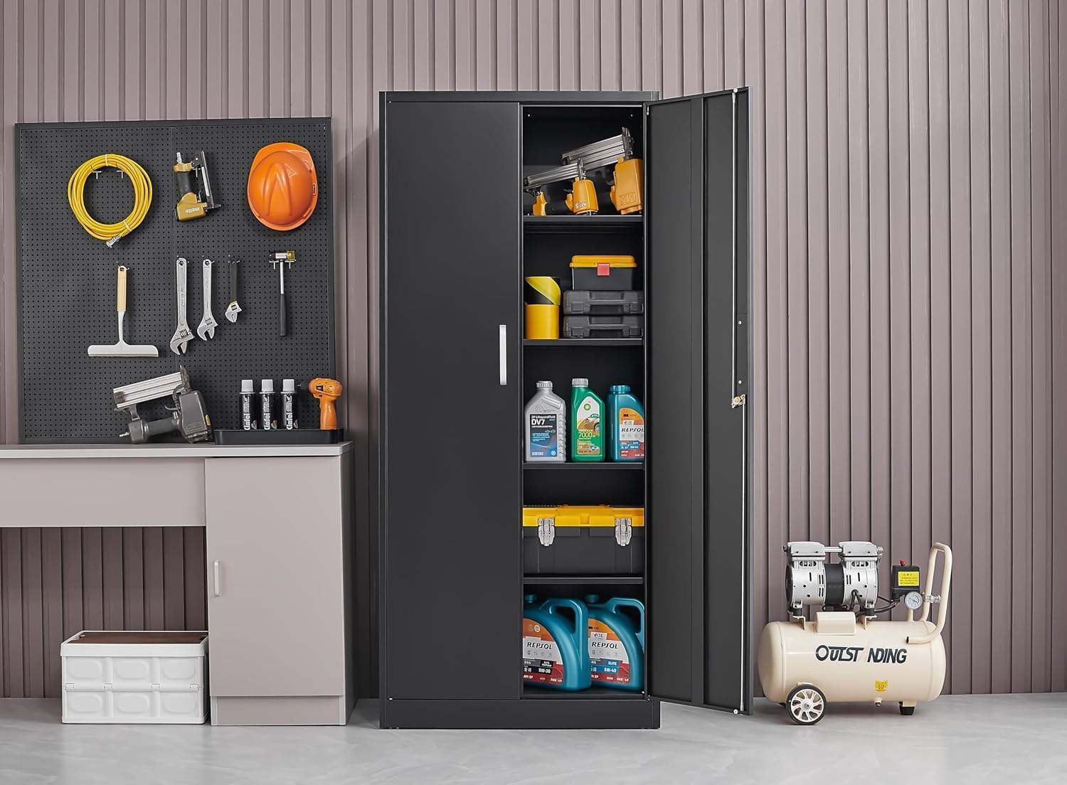 Lemari Penyimpanan Logam Denga - Kitchen Gadgets Storage ulasan dan harga