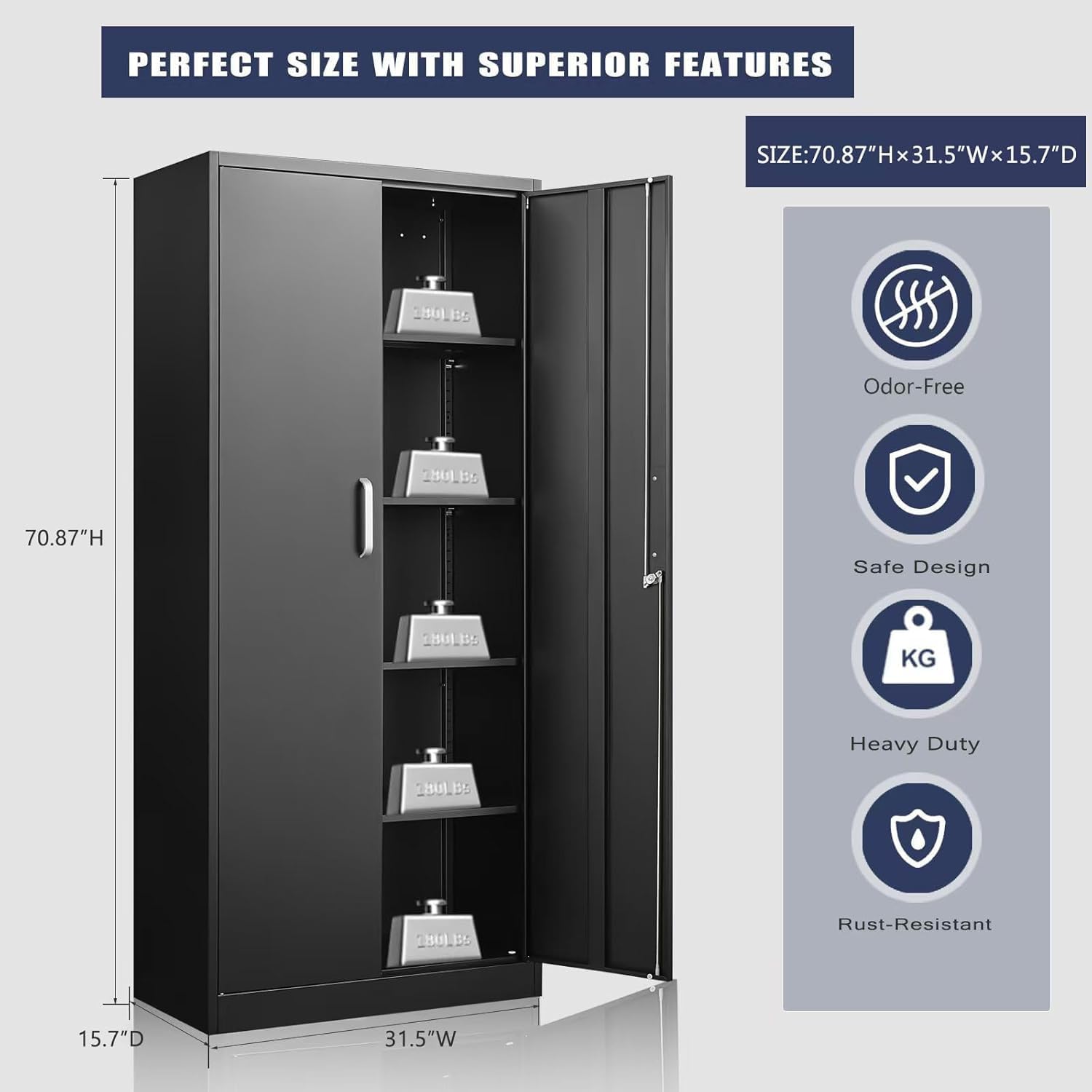 Lemari Penyimpanan Logam Denga - Kitchen Gadgets Storage ulasan dan harga