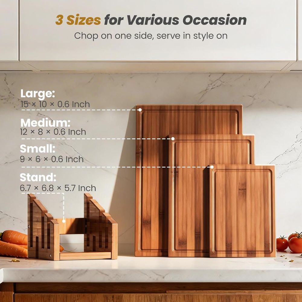 Set Talenan Bambu Tiga Sisi de - Bamboo Cutting Board ulasan dan harga