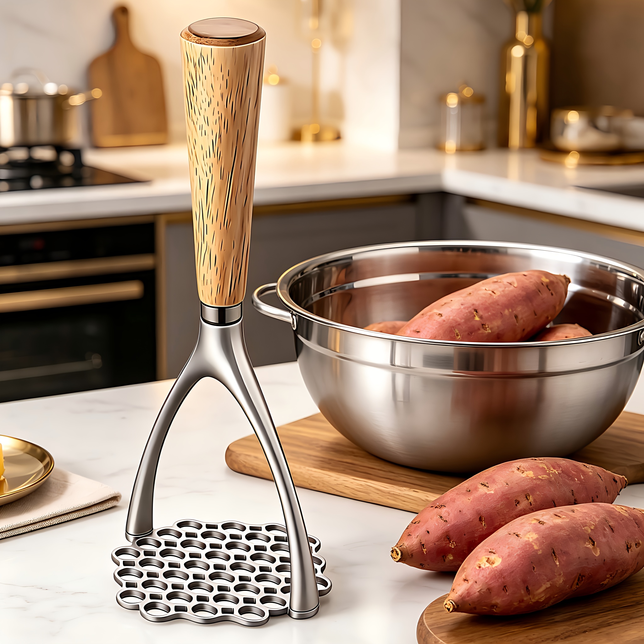 1 buah, penghancur kentang, al - Potato Masher Ricer ulasan dan harga