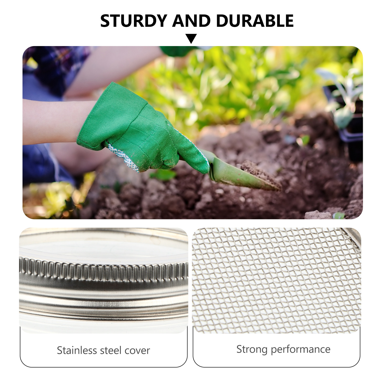 3Pcs Tutup Kecambah Stainless  - Stainless Steel Strainer ulasan dan harga